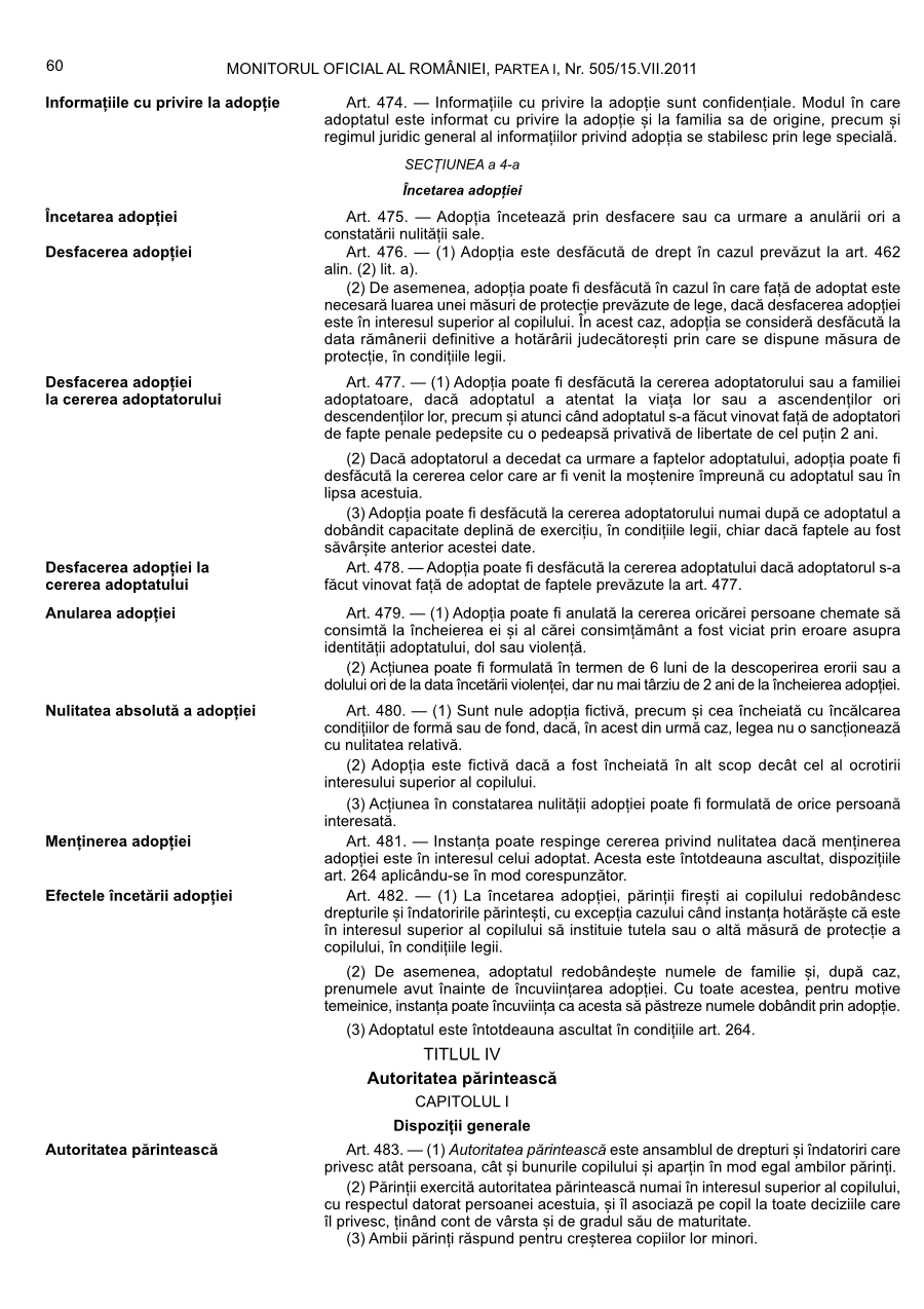 Pagina 60 din Monitorul Oficial nr. 505/2011