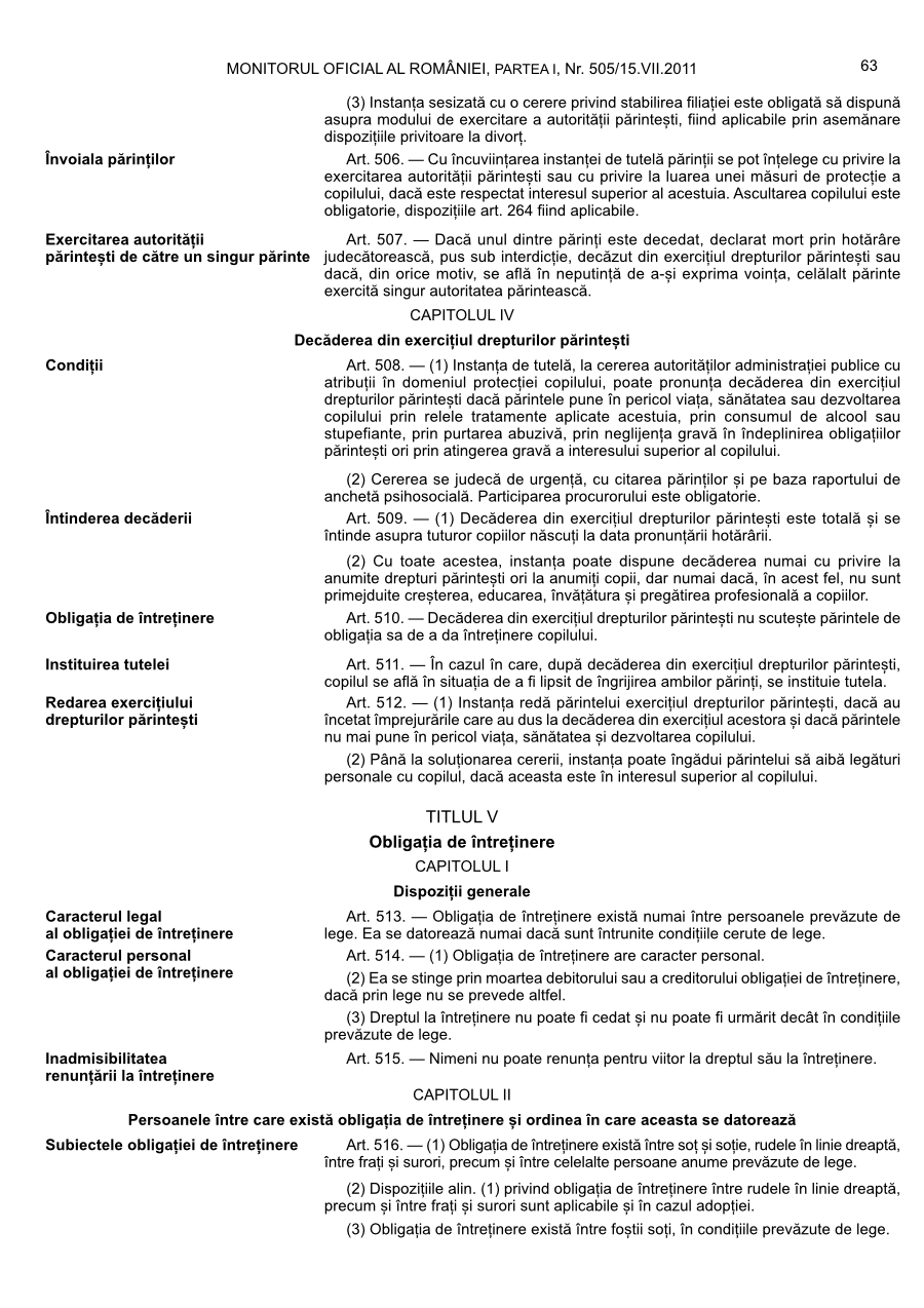 Pagina 63 din Monitorul Oficial nr. 505/2011