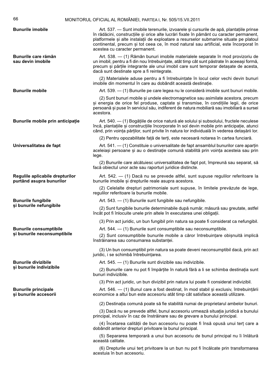 Pagina 66 din Monitorul Oficial nr. 505/2011