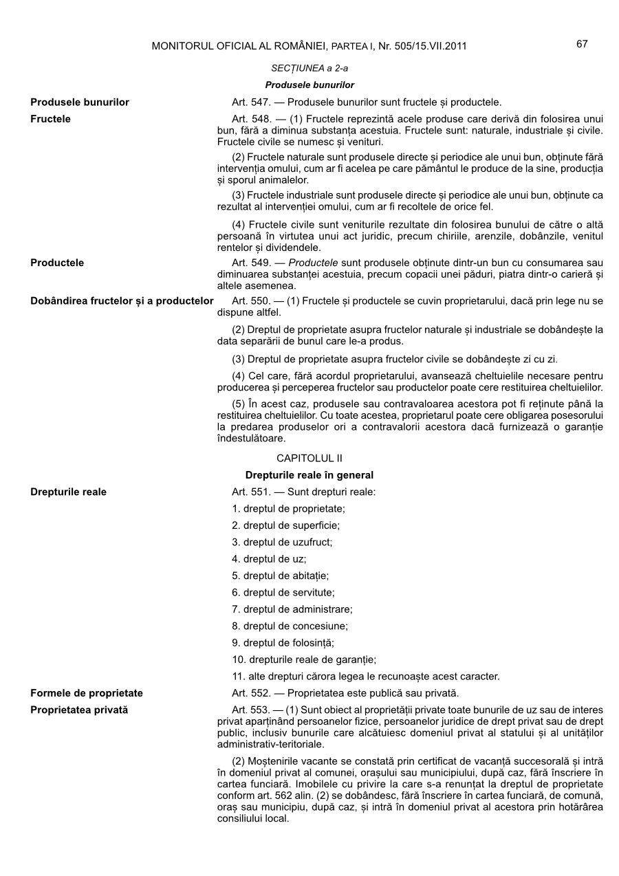 Pagina 67 din Monitorul Oficial nr. 505/2011