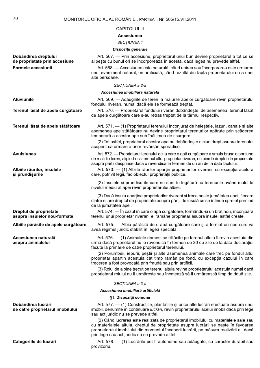Pagina 70 din Monitorul Oficial nr. 505/2011