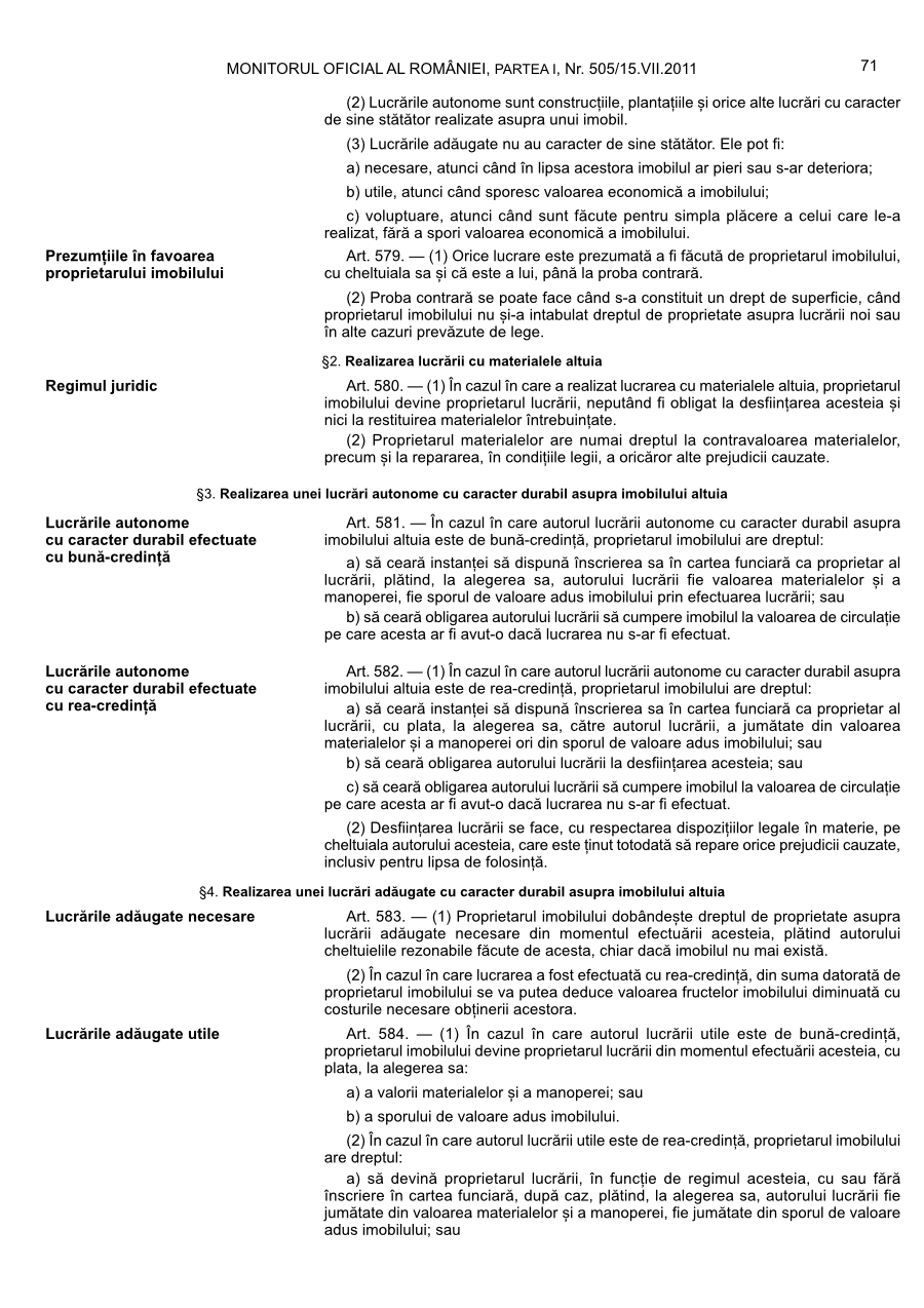 Pagina 71 din Monitorul Oficial nr. 505/2011