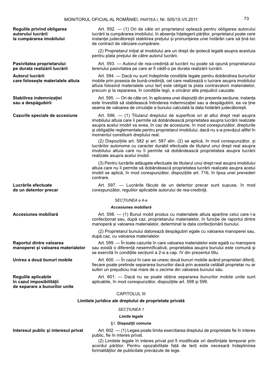 Pagina 73 din Monitorul Oficial nr. 505/2011
