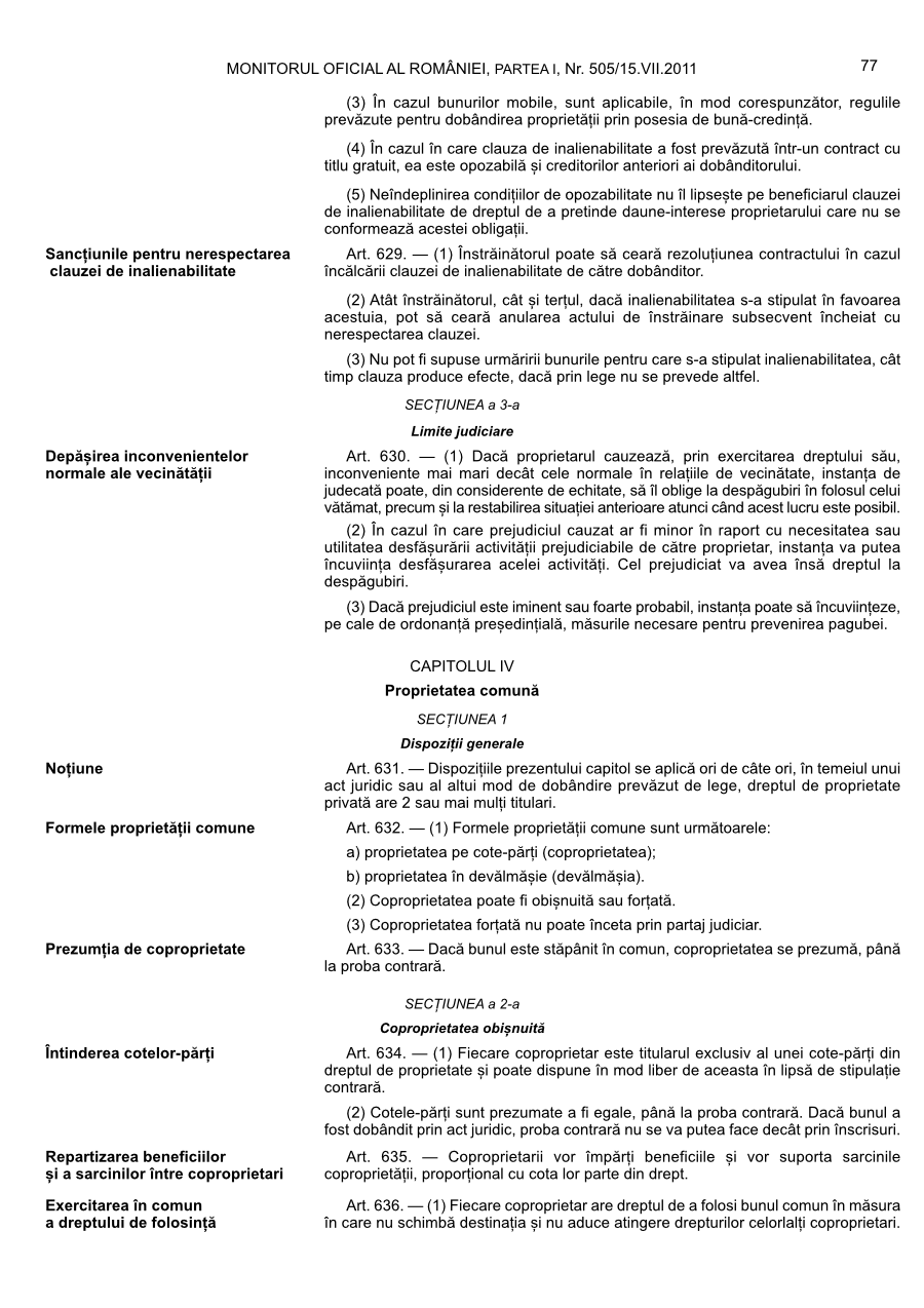 Pagina 77 din Monitorul Oficial nr. 505/2011
