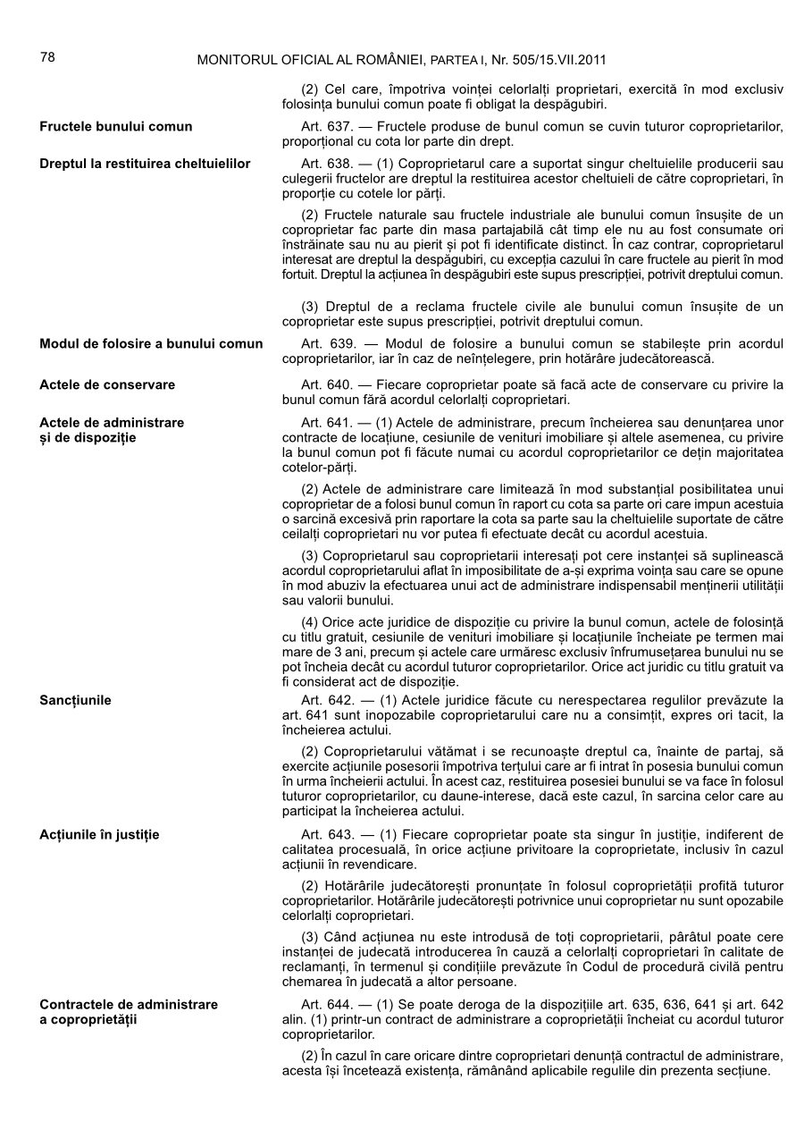 Pagina 78 din Monitorul Oficial nr. 505/2011