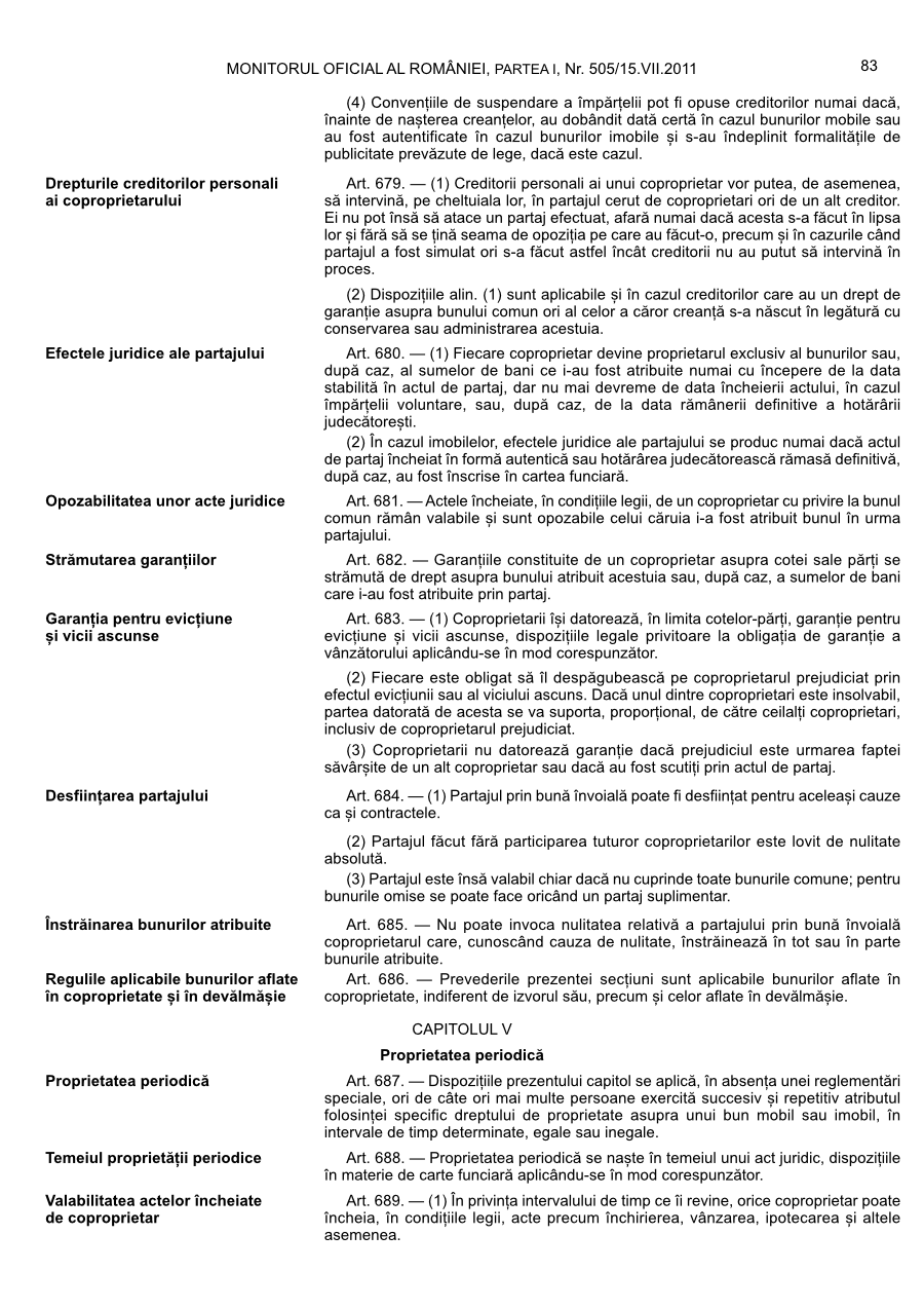 Pagina 83 din Monitorul Oficial nr. 505/2011