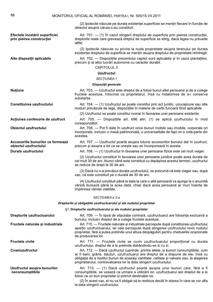 Pagina 86 din Monitorul Oficial nr. 505/2011