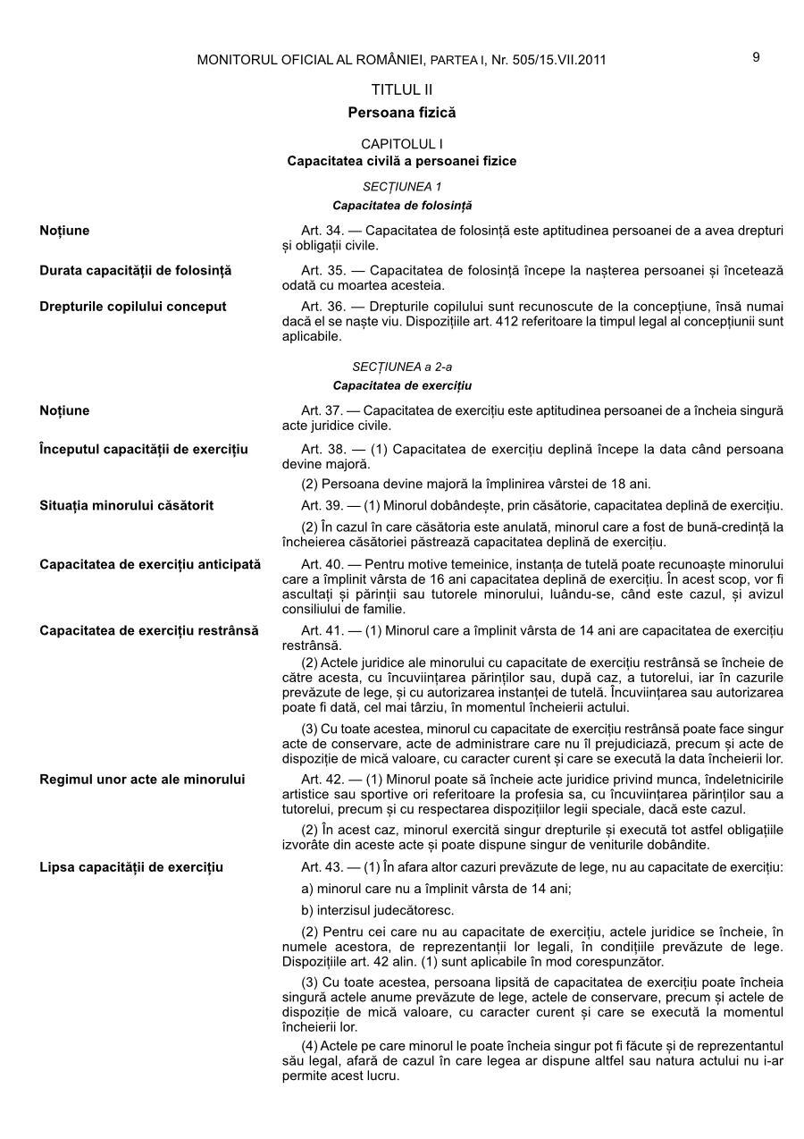 Pagina 9 din Monitorul Oficial nr. 505/2011