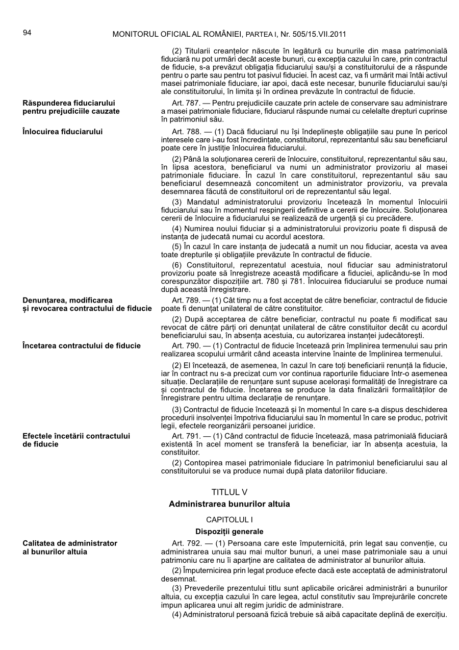 Pagina 94 din Monitorul Oficial nr. 505/2011