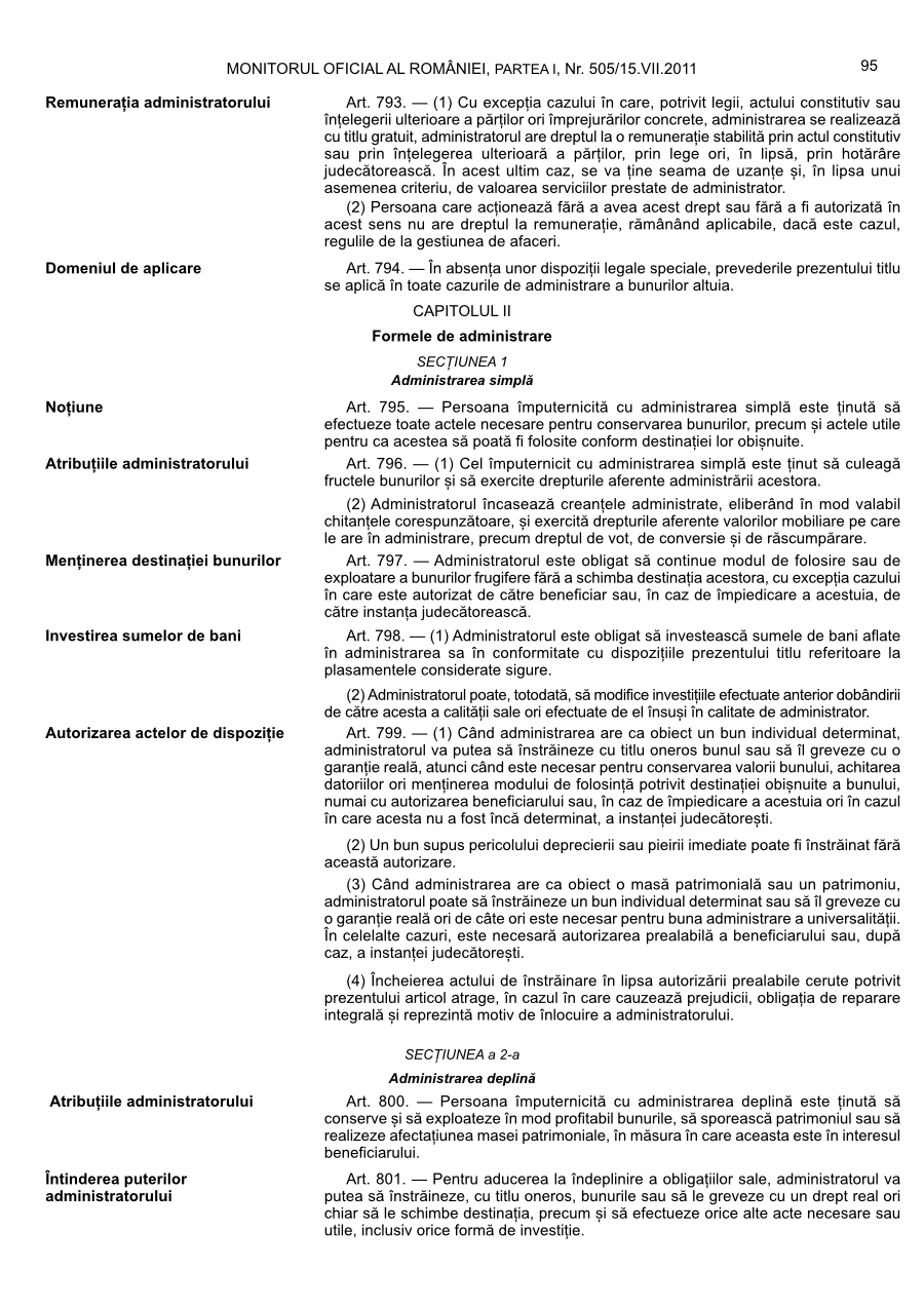 Pagina 95 din Monitorul Oficial nr. 505/2011