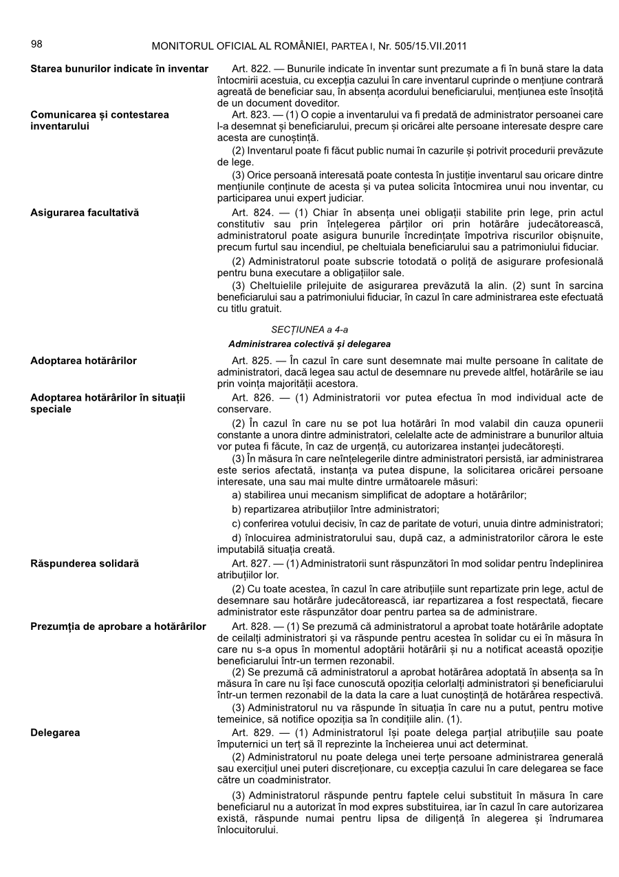 Pagina 98 din Monitorul Oficial nr. 505/2011