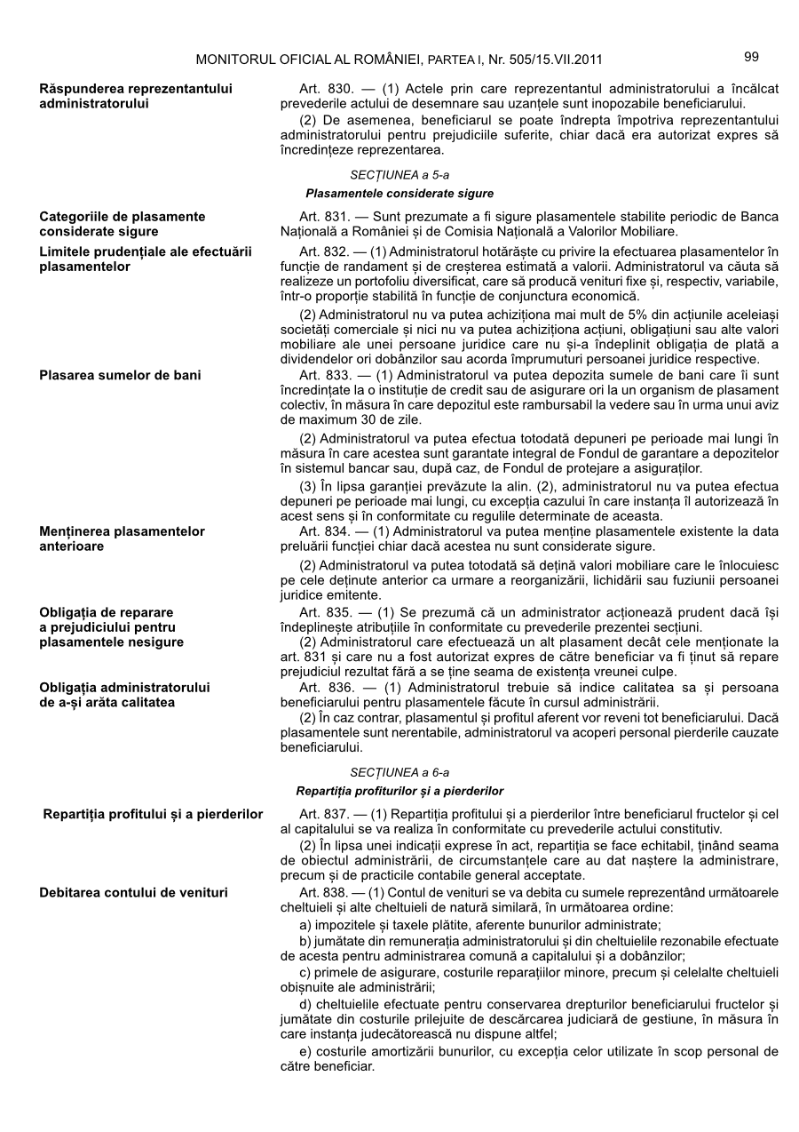 Pagina 99 din Monitorul Oficial nr. 505/2011