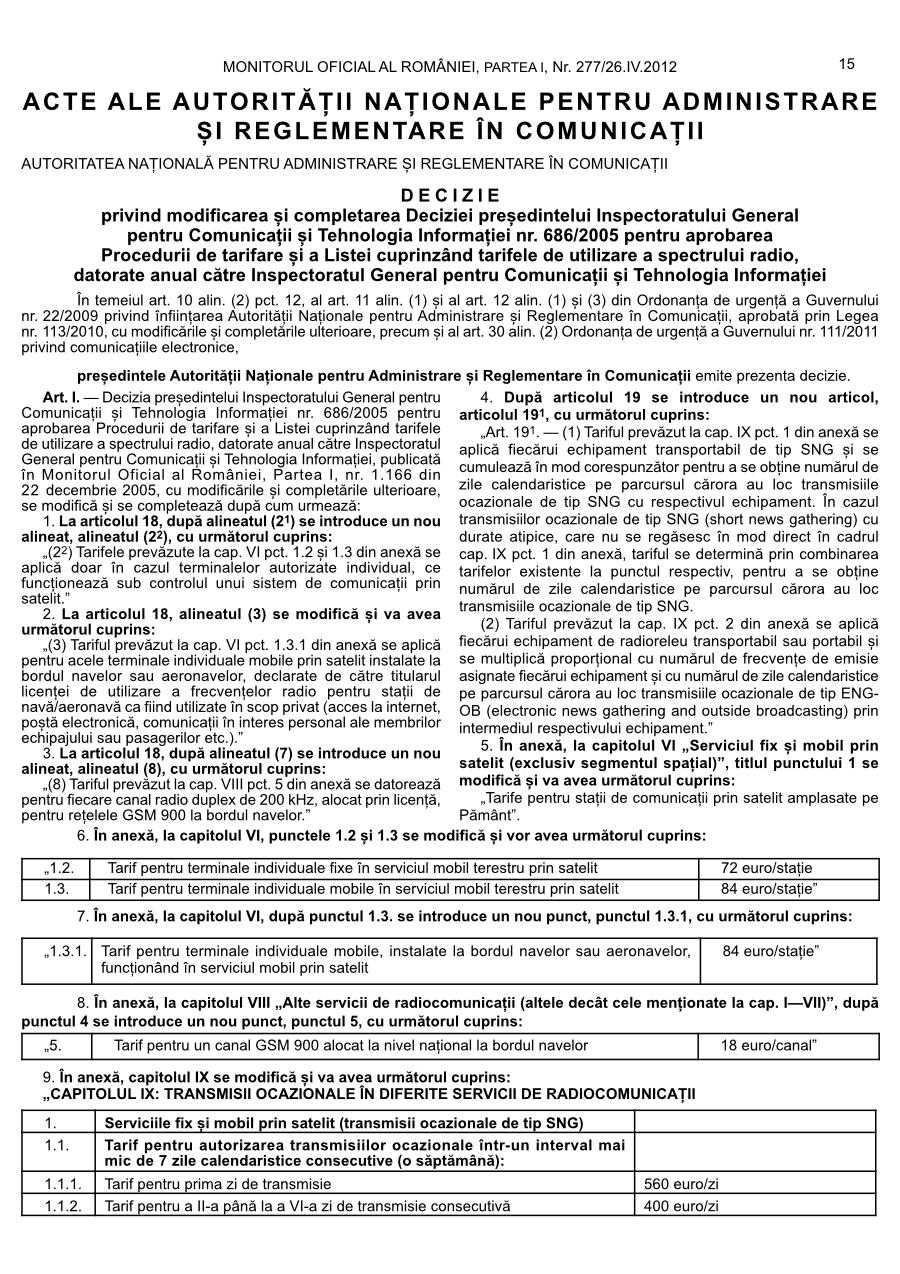 Pagina 15 din Monitorul Oficial nr. 277/2012