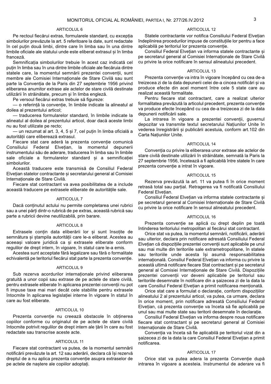 Pagina 3 din Monitorul Oficial nr. 277/2012