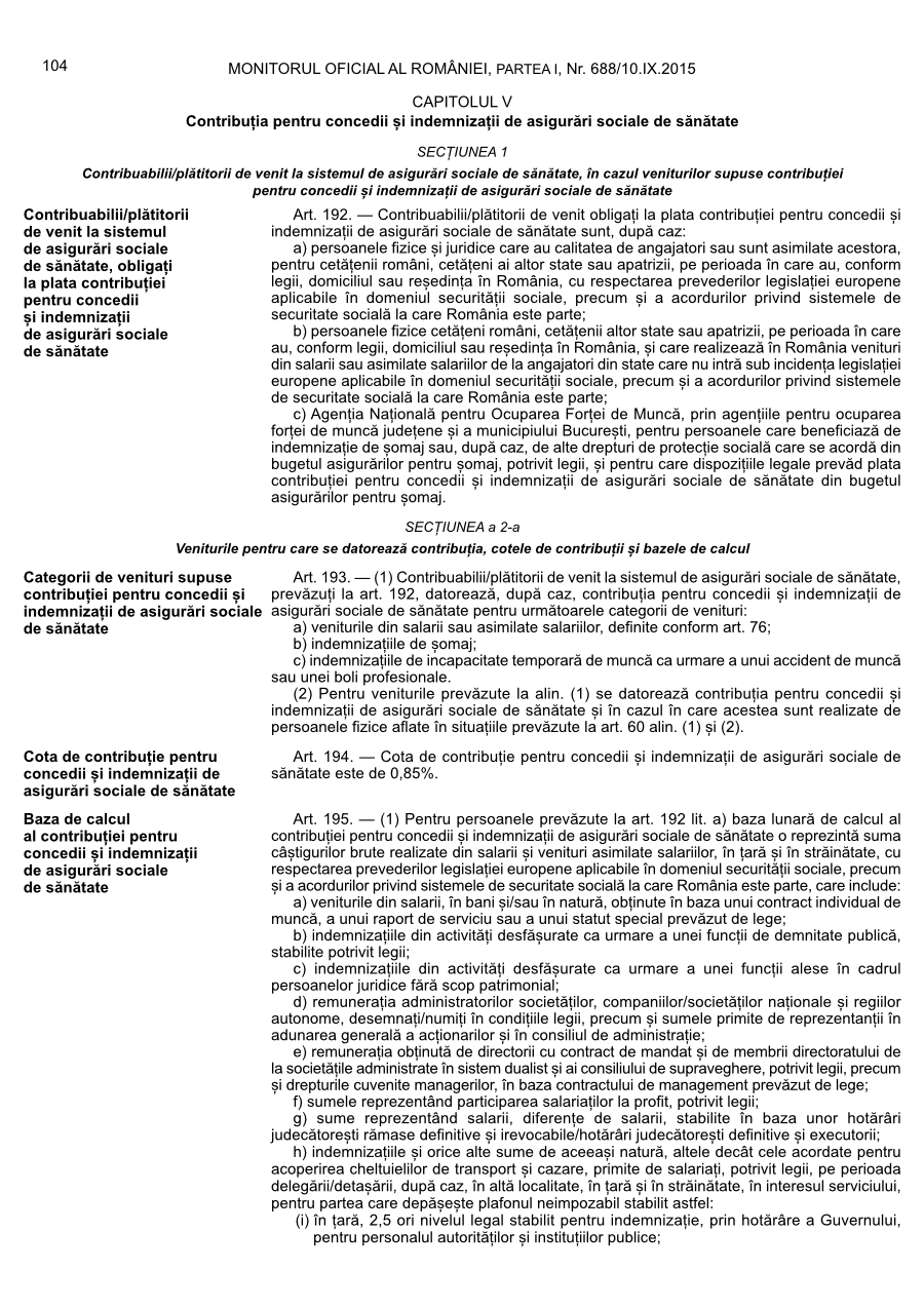 Pagina 104 din Monitorul Oficial nr. 688/2015