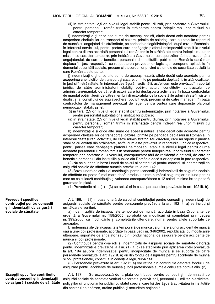 Pagina 105 din Monitorul Oficial nr. 688/2015
