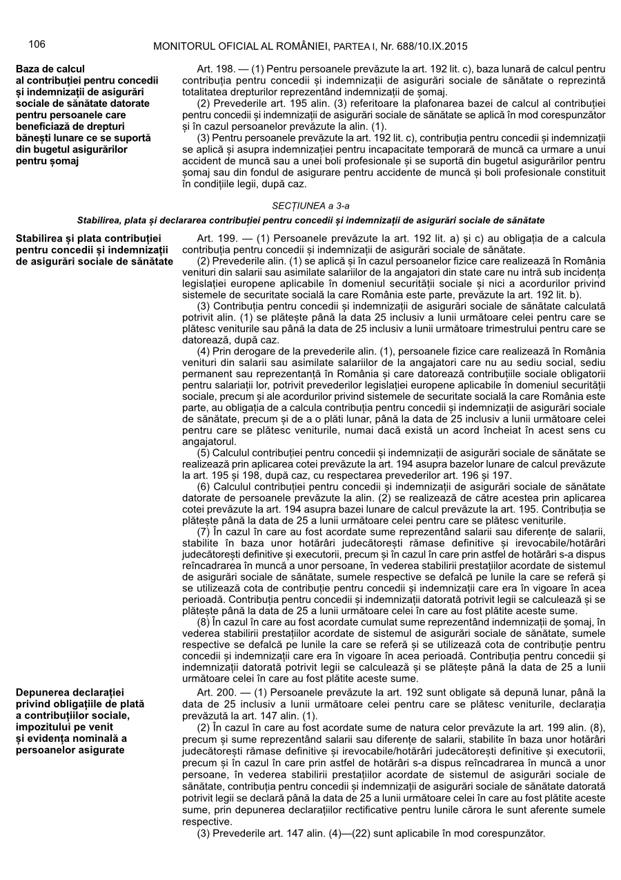 Pagina 106 din Monitorul Oficial nr. 688/2015