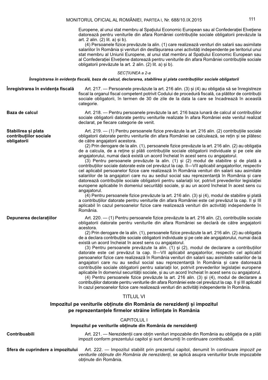 Pagina 111 din Monitorul Oficial nr. 688/2015