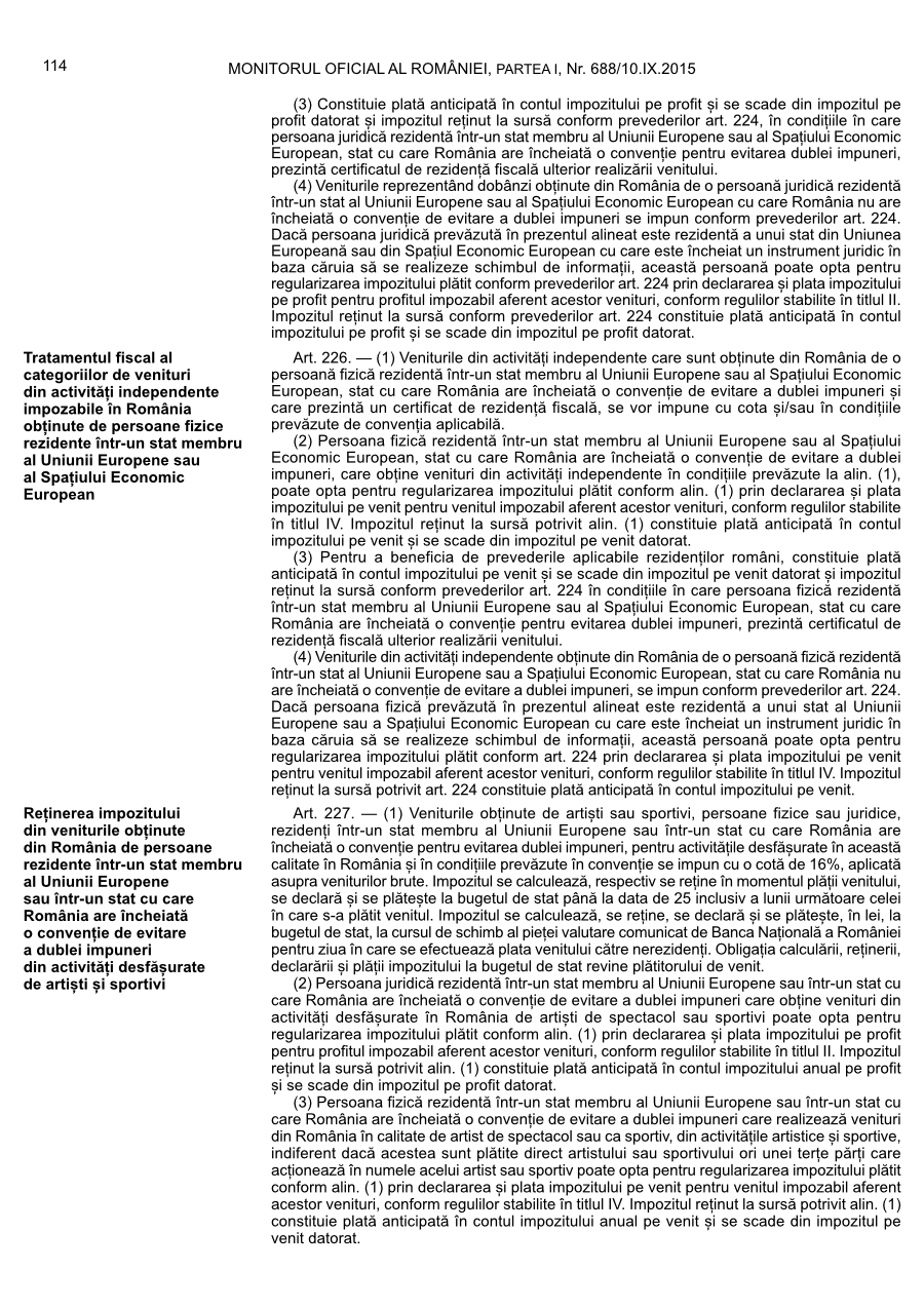 Pagina 114 din Monitorul Oficial nr. 688/2015