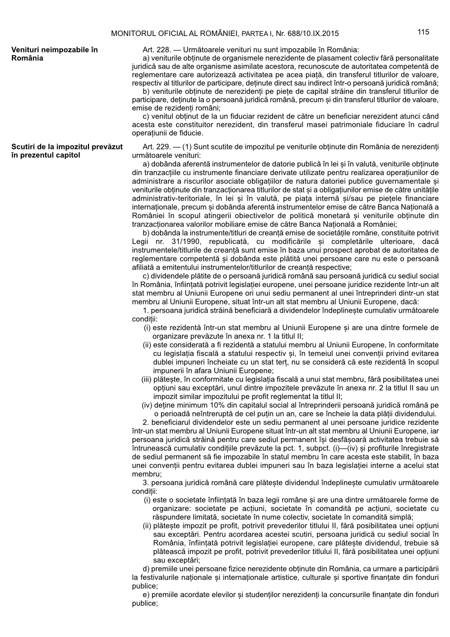 Pagina 115 din Monitorul Oficial nr. 688/2015