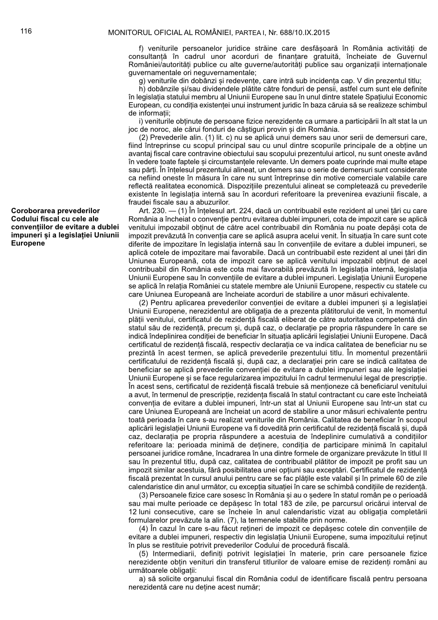 Pagina 116 din Monitorul Oficial nr. 688/2015