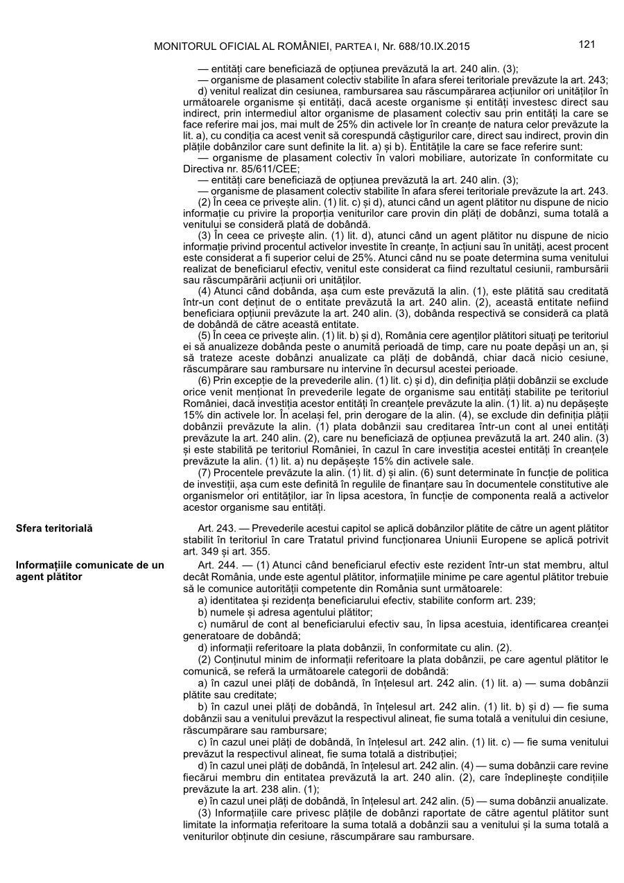 Pagina 121 din Monitorul Oficial nr. 688/2015