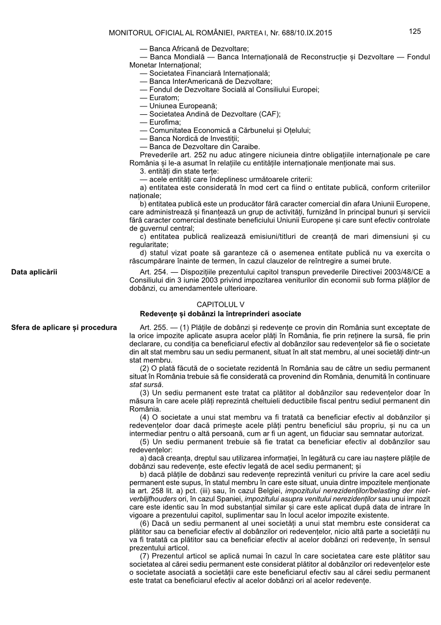 Pagina 125 din Monitorul Oficial nr. 688/2015