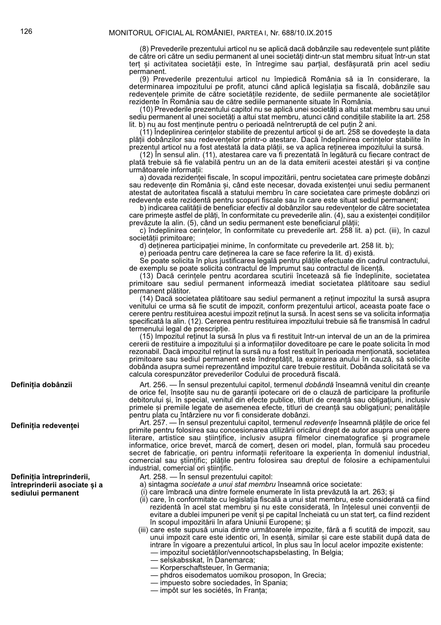 Pagina 126 din Monitorul Oficial nr. 688/2015