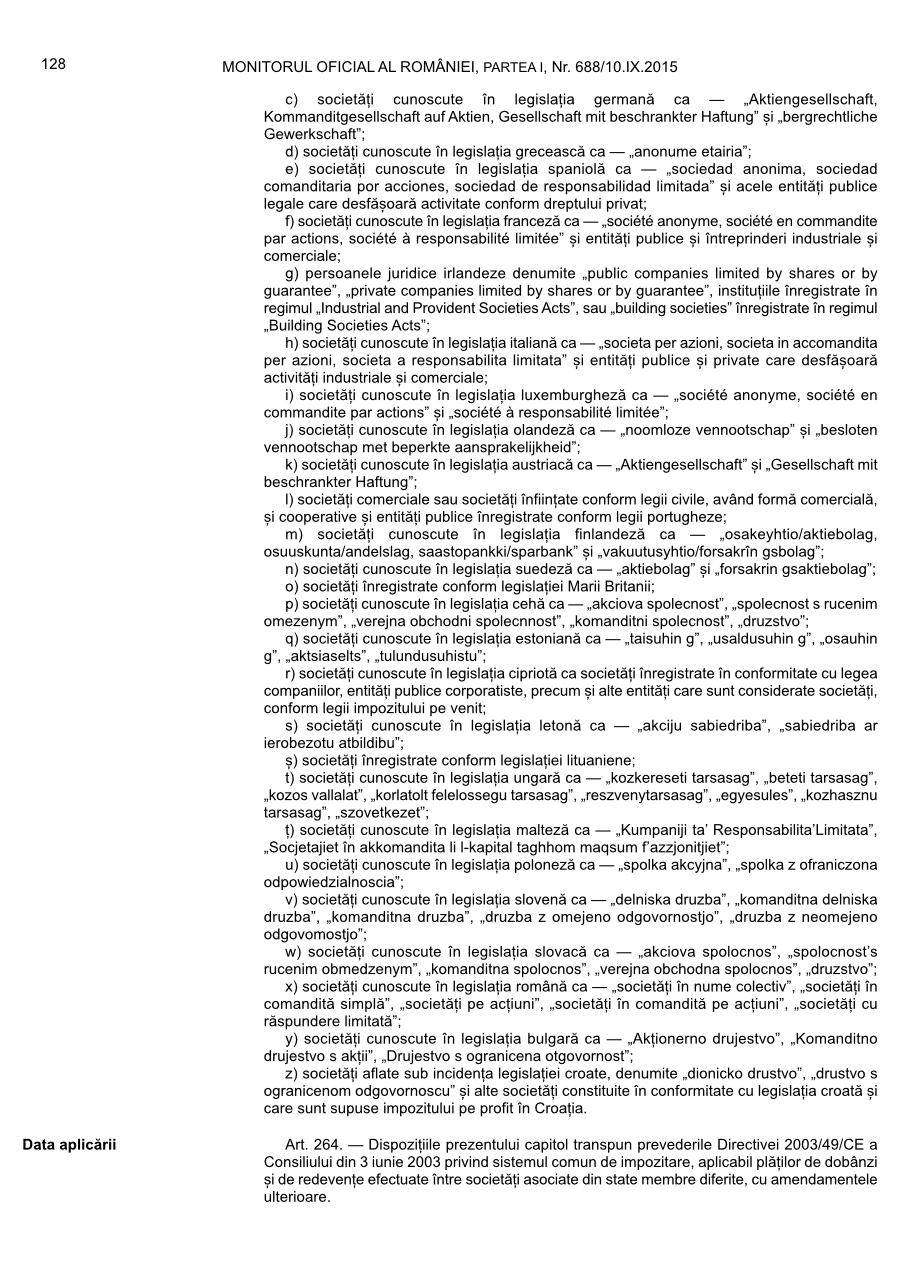 Pagina 128 din Monitorul Oficial nr. 688/2015