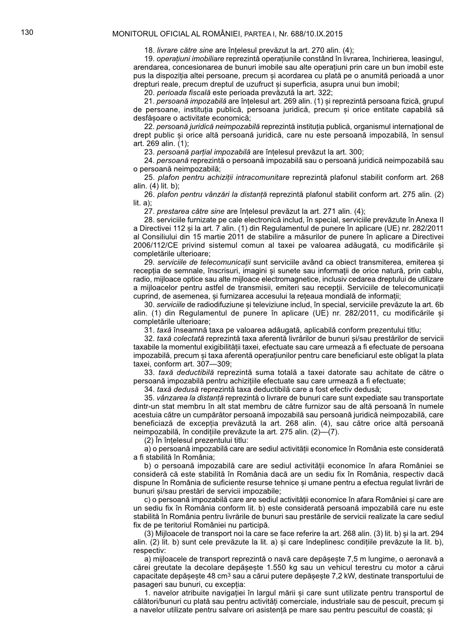Pagina 130 din Monitorul Oficial nr. 688/2015