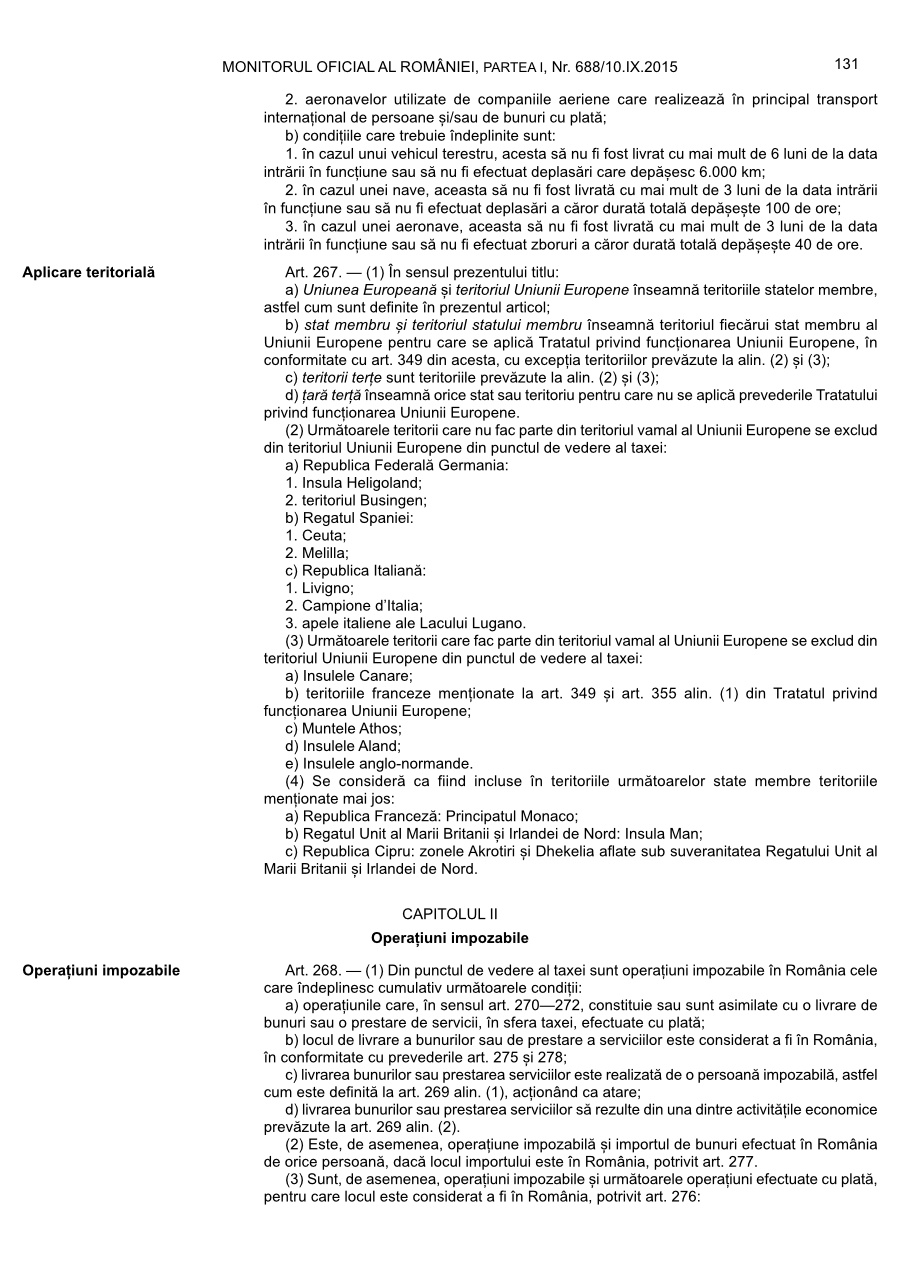 Pagina 131 din Monitorul Oficial nr. 688/2015