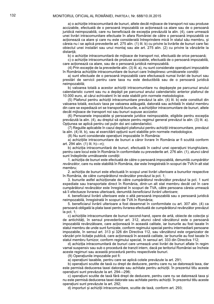 Pagina 132 din Monitorul Oficial nr. 688/2015
