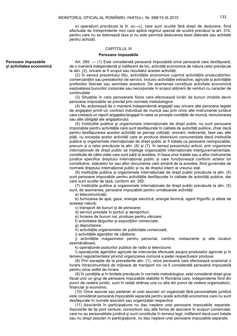 Pagina 133 din Monitorul Oficial nr. 688/2015