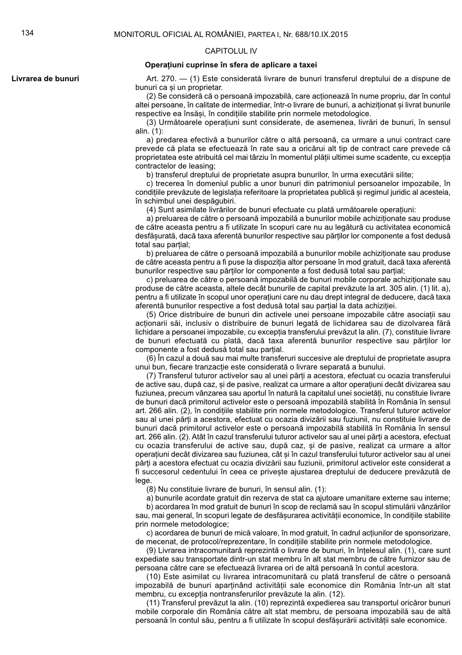 Pagina 134 din Monitorul Oficial nr. 688/2015