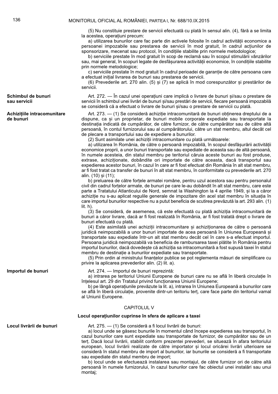 Pagina 136 din Monitorul Oficial nr. 688/2015