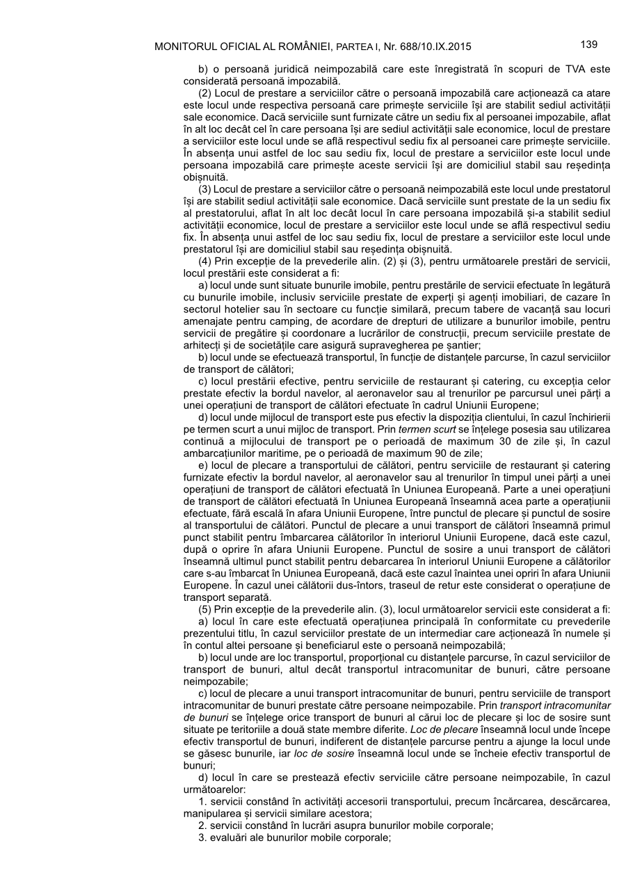 Pagina 139 din Monitorul Oficial nr. 688/2015