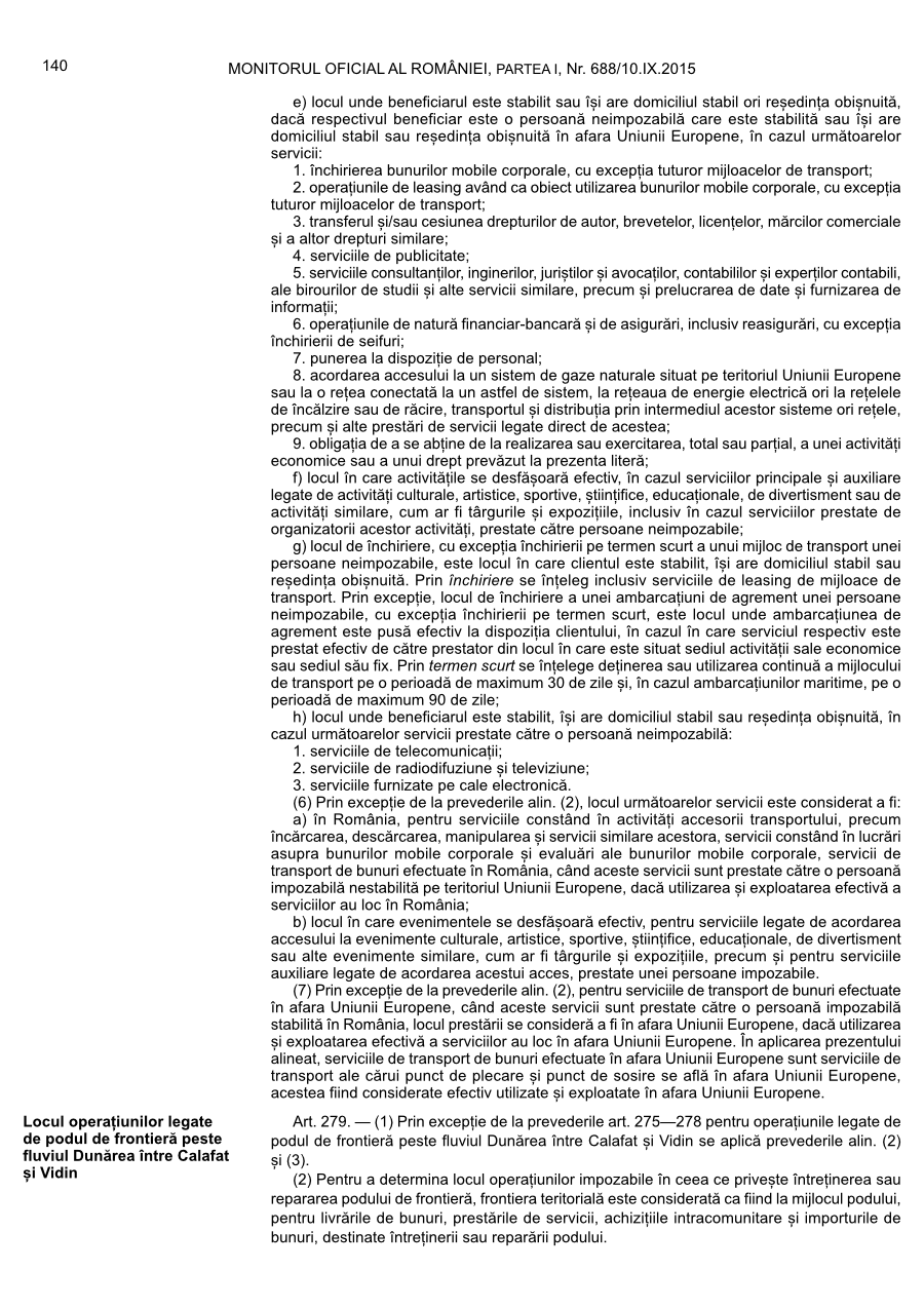 Pagina 140 din Monitorul Oficial nr. 688/2015