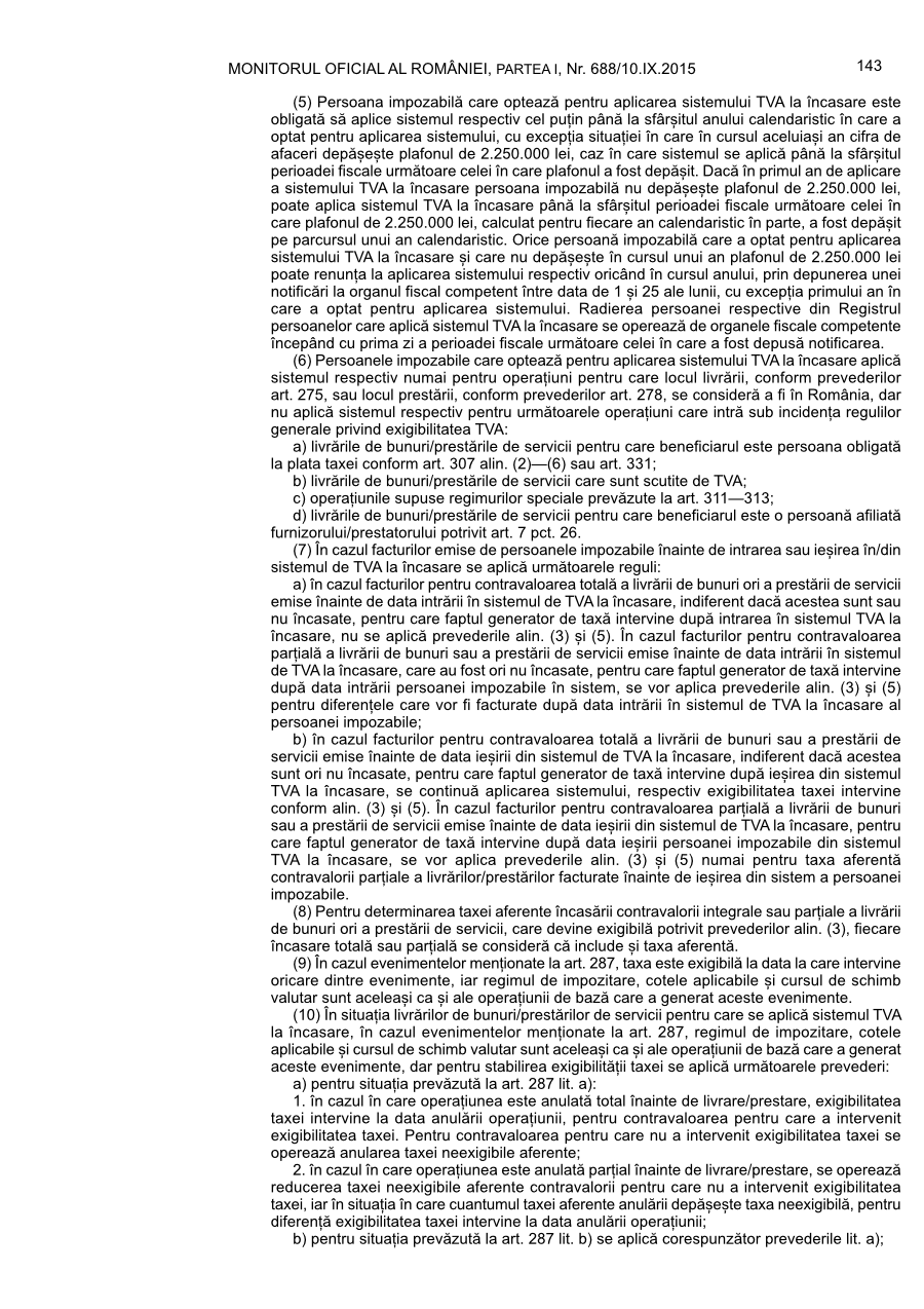 Pagina 143 din Monitorul Oficial nr. 688/2015