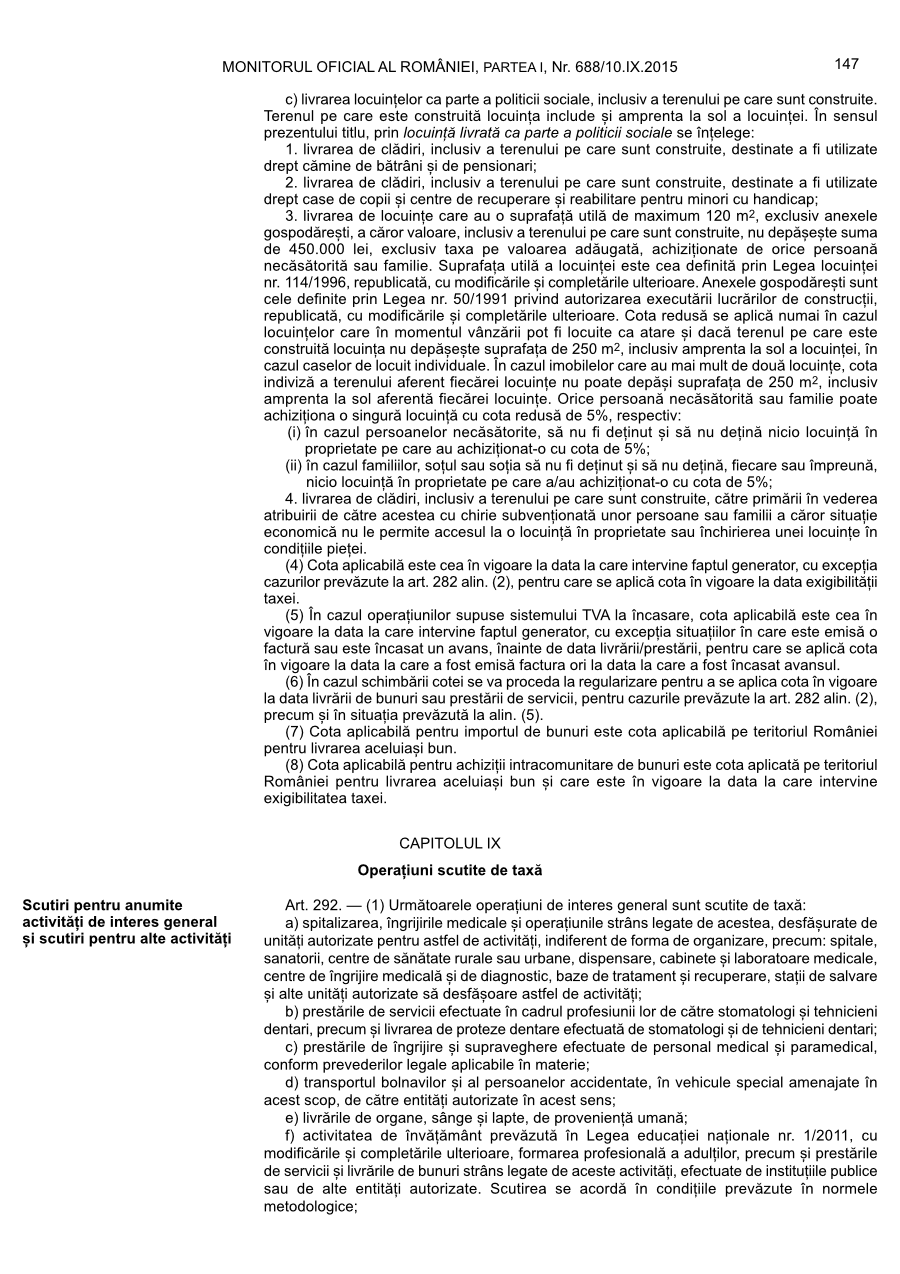 Pagina 147 din Monitorul Oficial nr. 688/2015