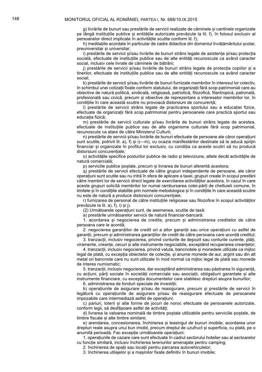 Pagina 148 din Monitorul Oficial nr. 688/2015