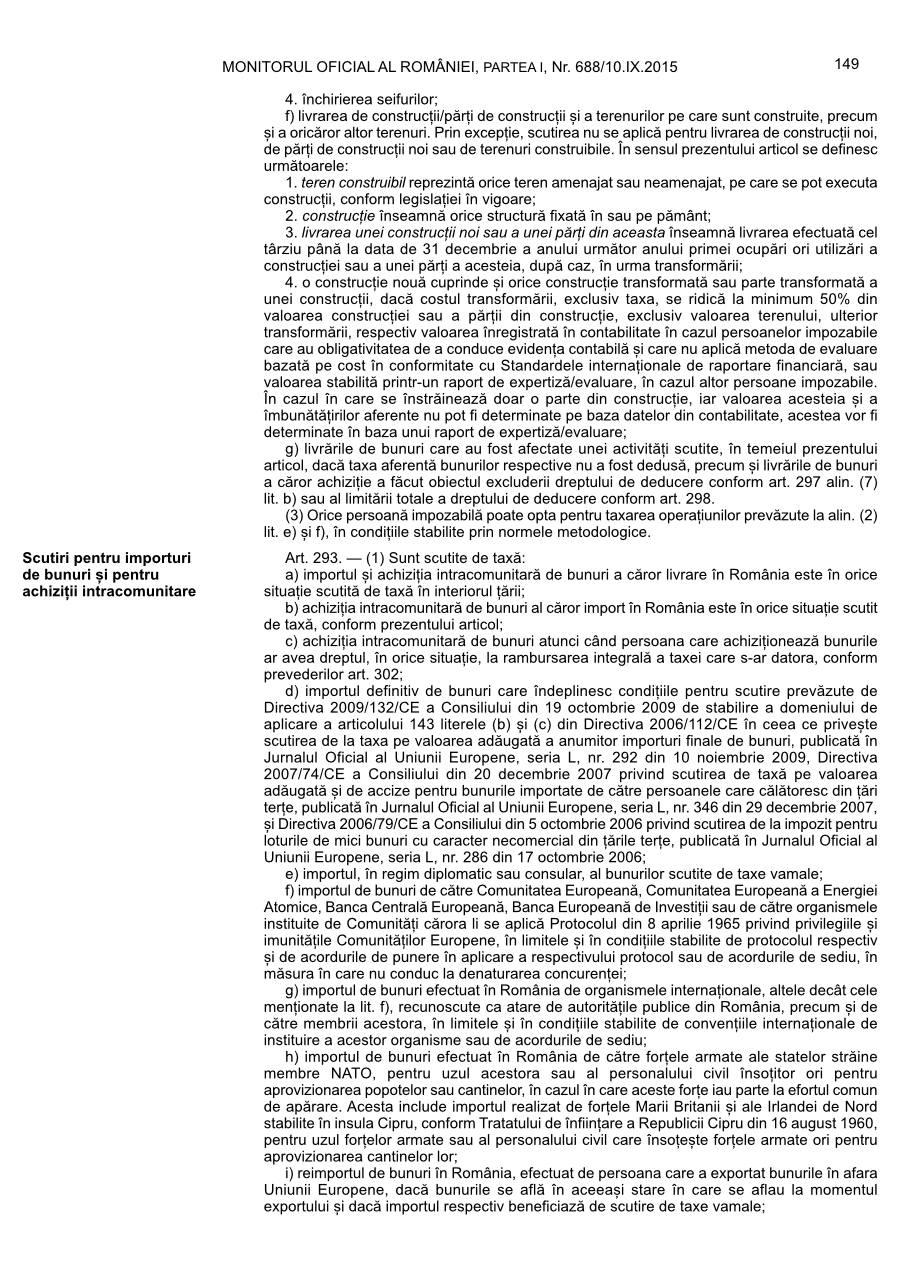 Pagina 149 din Monitorul Oficial nr. 688/2015