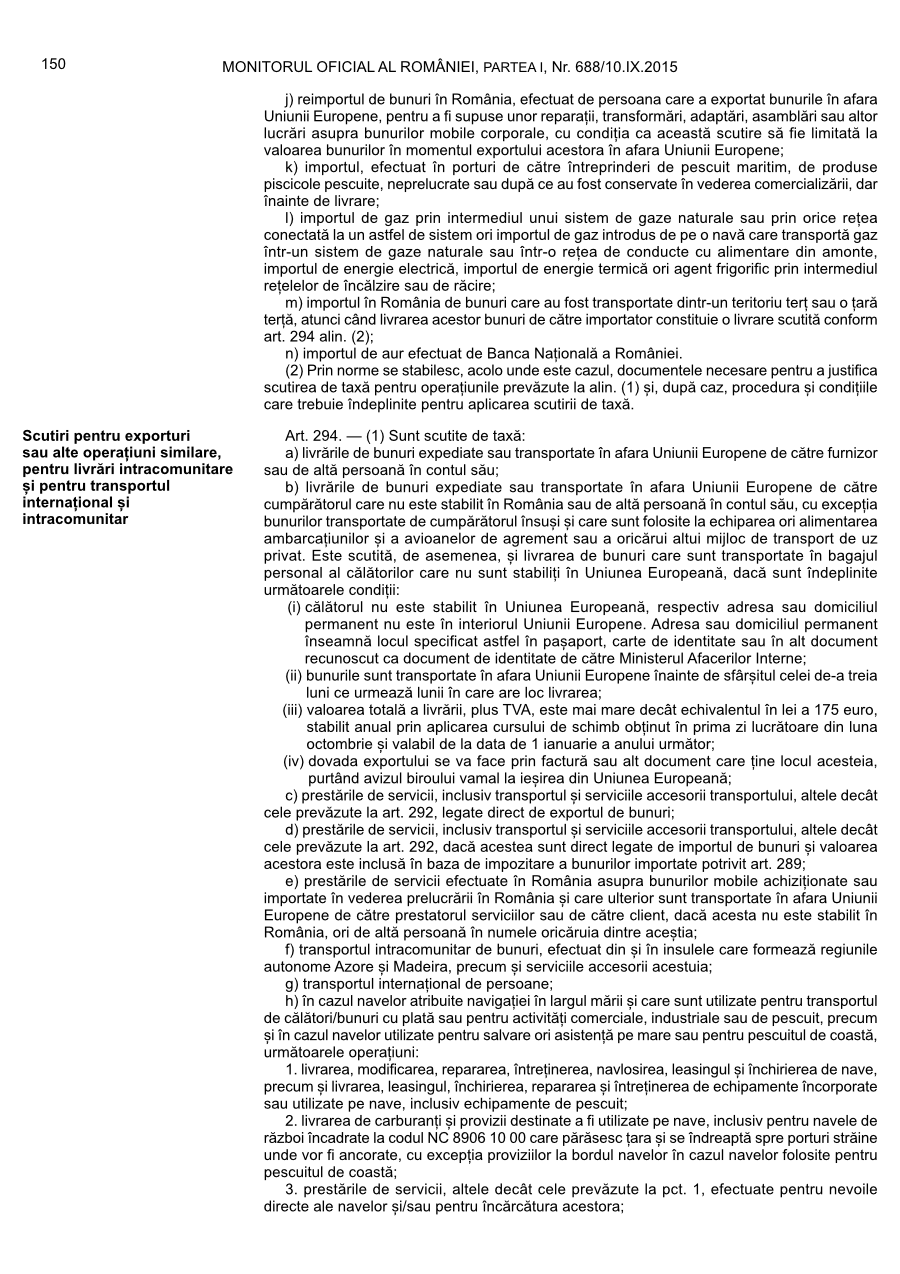Pagina 150 din Monitorul Oficial nr. 688/2015