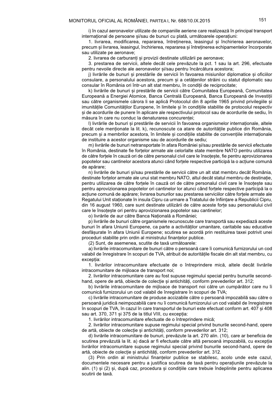 Pagina 151 din Monitorul Oficial nr. 688/2015