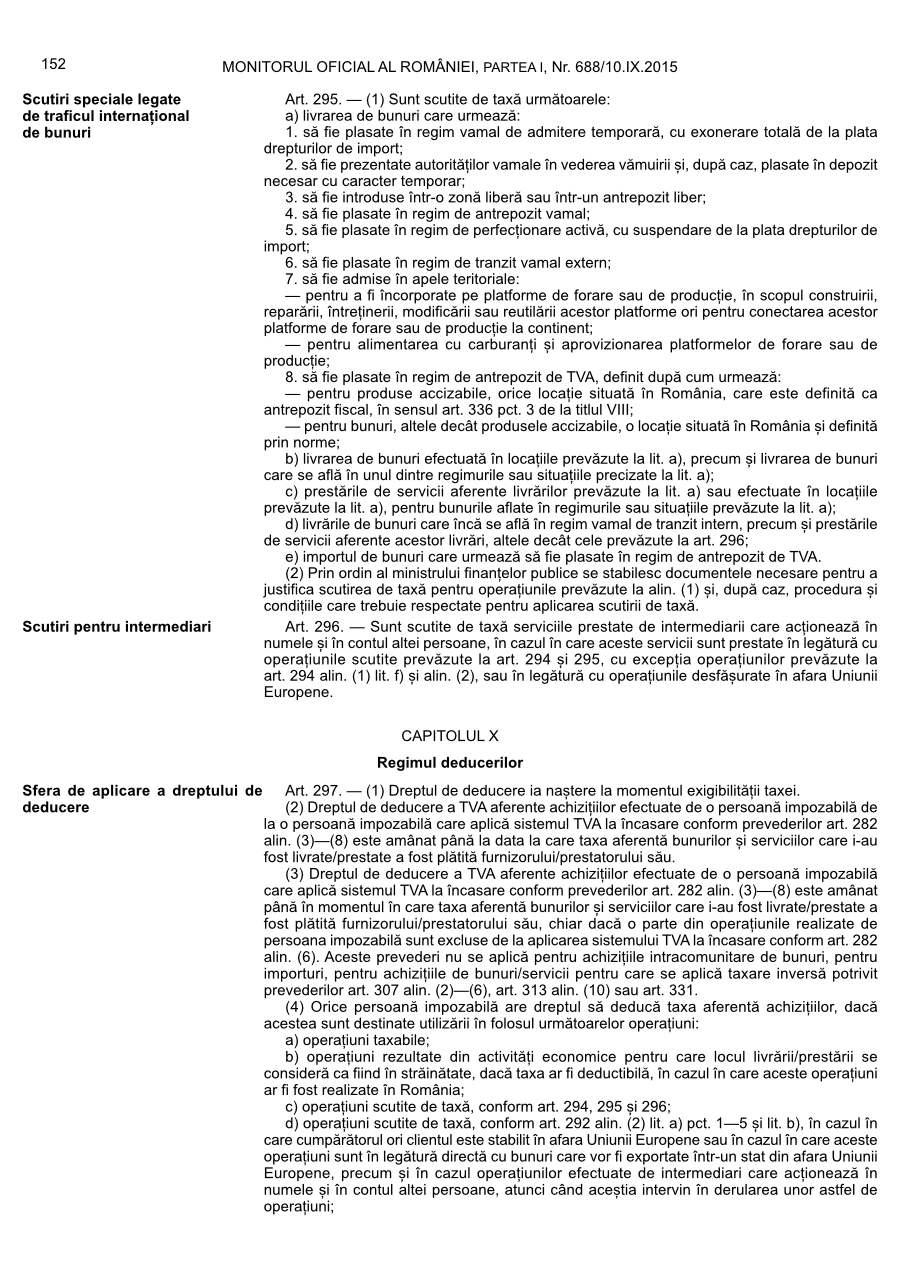 Pagina 152 din Monitorul Oficial nr. 688/2015