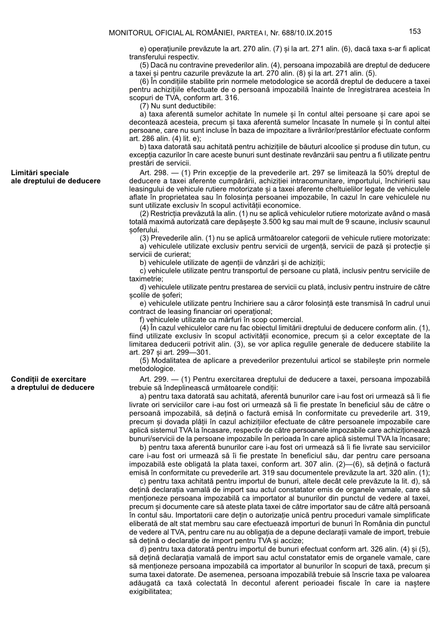 Pagina 153 din Monitorul Oficial nr. 688/2015