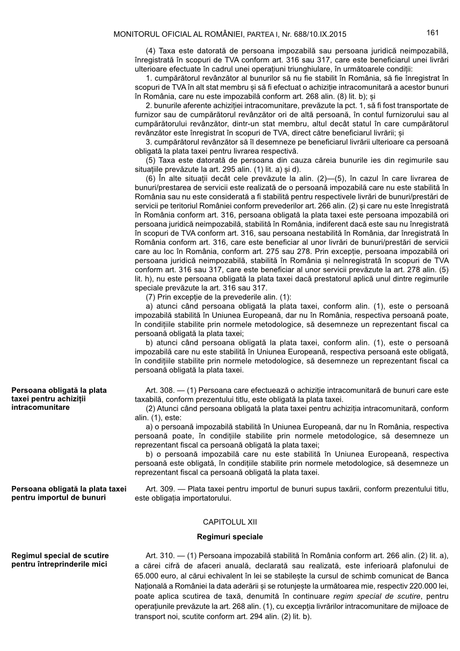 Pagina 161 din Monitorul Oficial nr. 688/2015