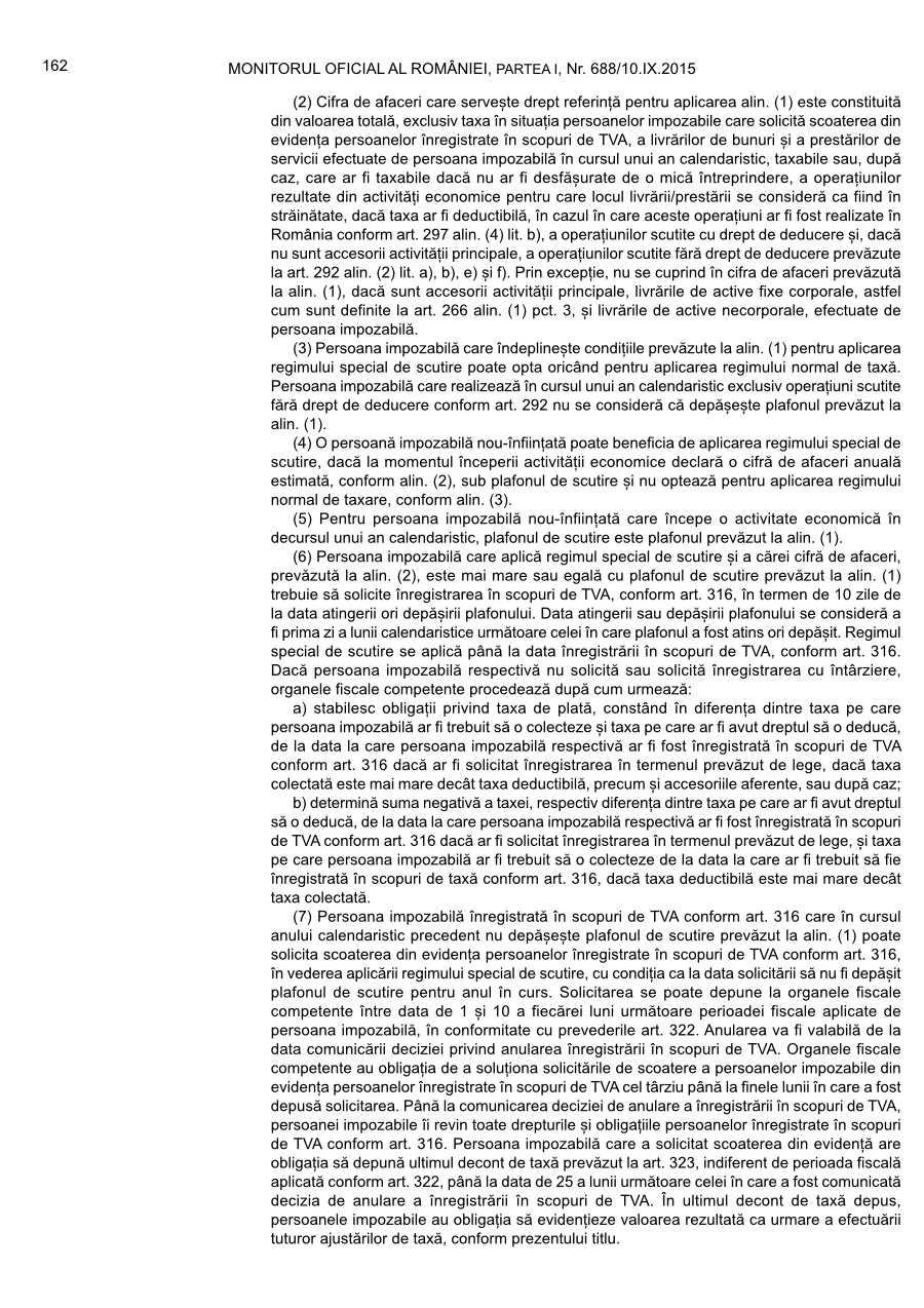 Pagina 162 din Monitorul Oficial nr. 688/2015