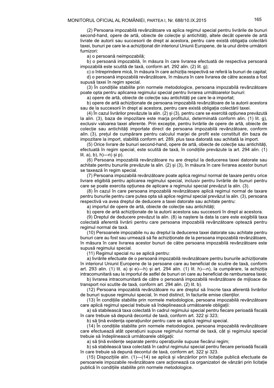 Pagina 165 din Monitorul Oficial nr. 688/2015
