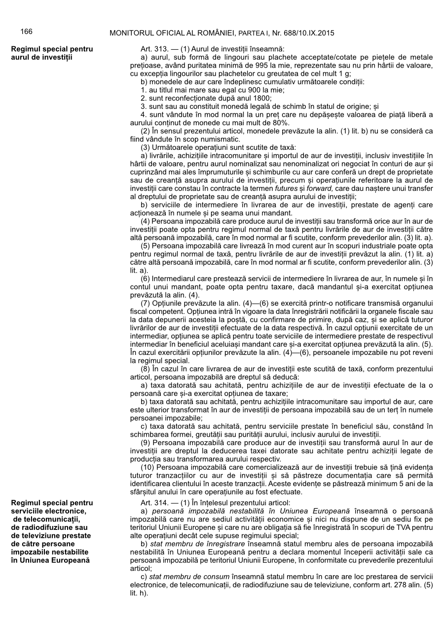 Pagina 166 din Monitorul Oficial nr. 688/2015