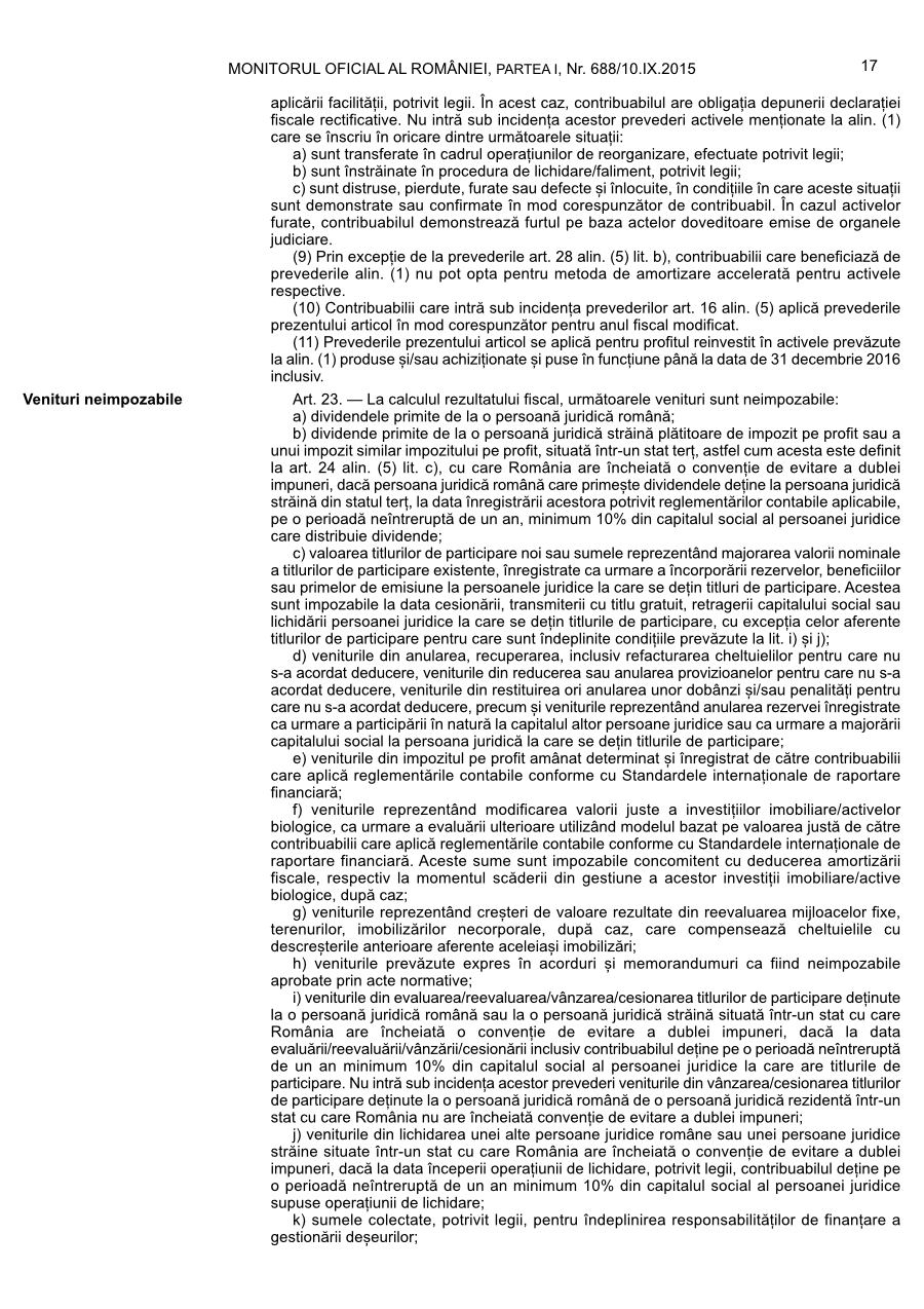 Pagina 17 din Monitorul Oficial nr. 688/2015